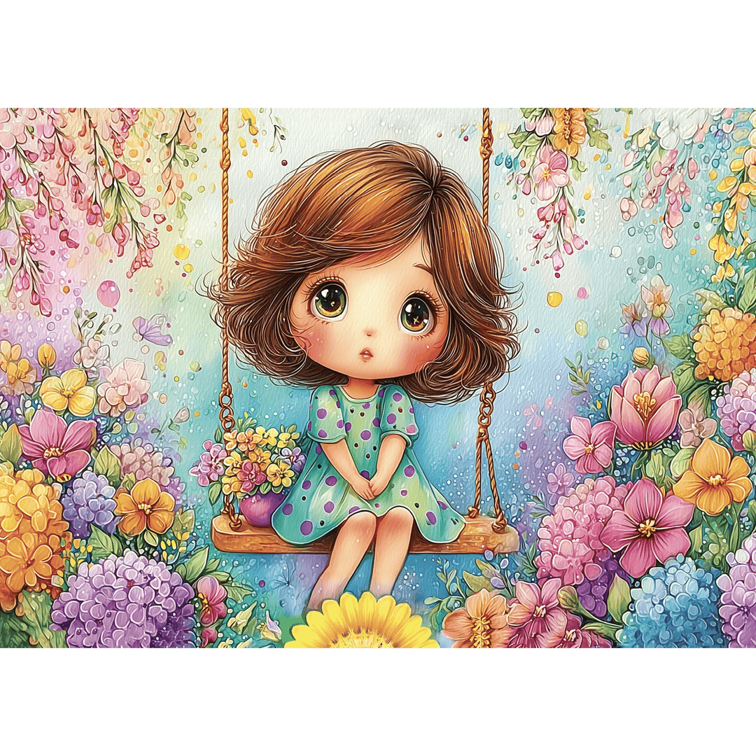 Swing Among Blossoms (1000pcs) CASSE-TÊTE - 1000 morceaux