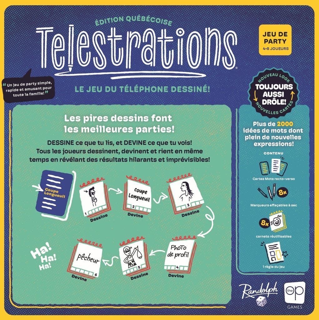 Telestrations: Éd. Québécoise - Nouvelle Édition (FR) JEUX - Ambiance-Party
