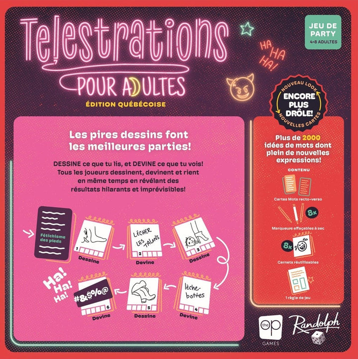 Telestrations pour Adultes: Éd. Québécoise (FR) JEUX - Ambiance-Party