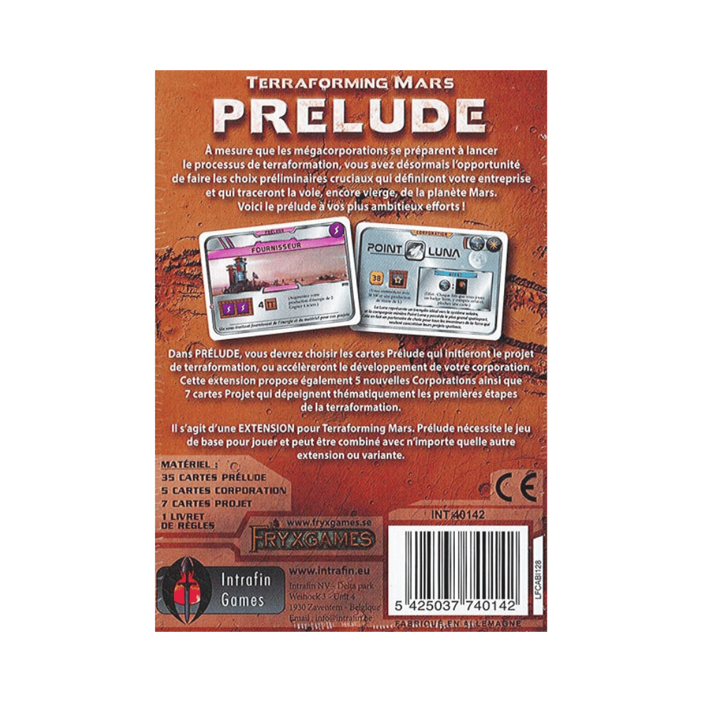 Terraforming Mars: ext. Prelude (FR) JEUX - Stratégie - Stratégie intermédiaire