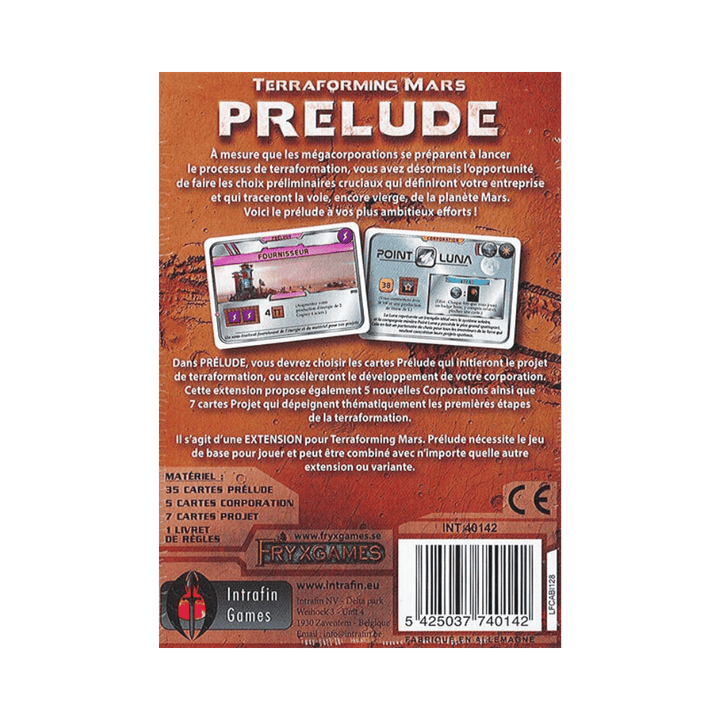 Terraforming Mars: ext. Prelude (FR) JEUX - Stratégie - Stratégie intermédiaire