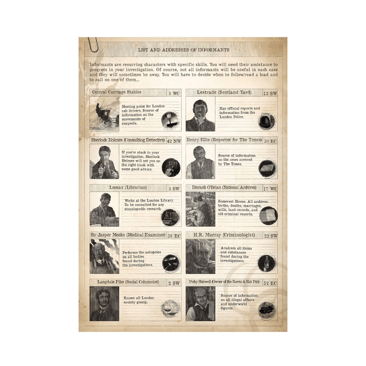 Sherlock Holmes Consulting Detective:Baker St Irregulars jeu société