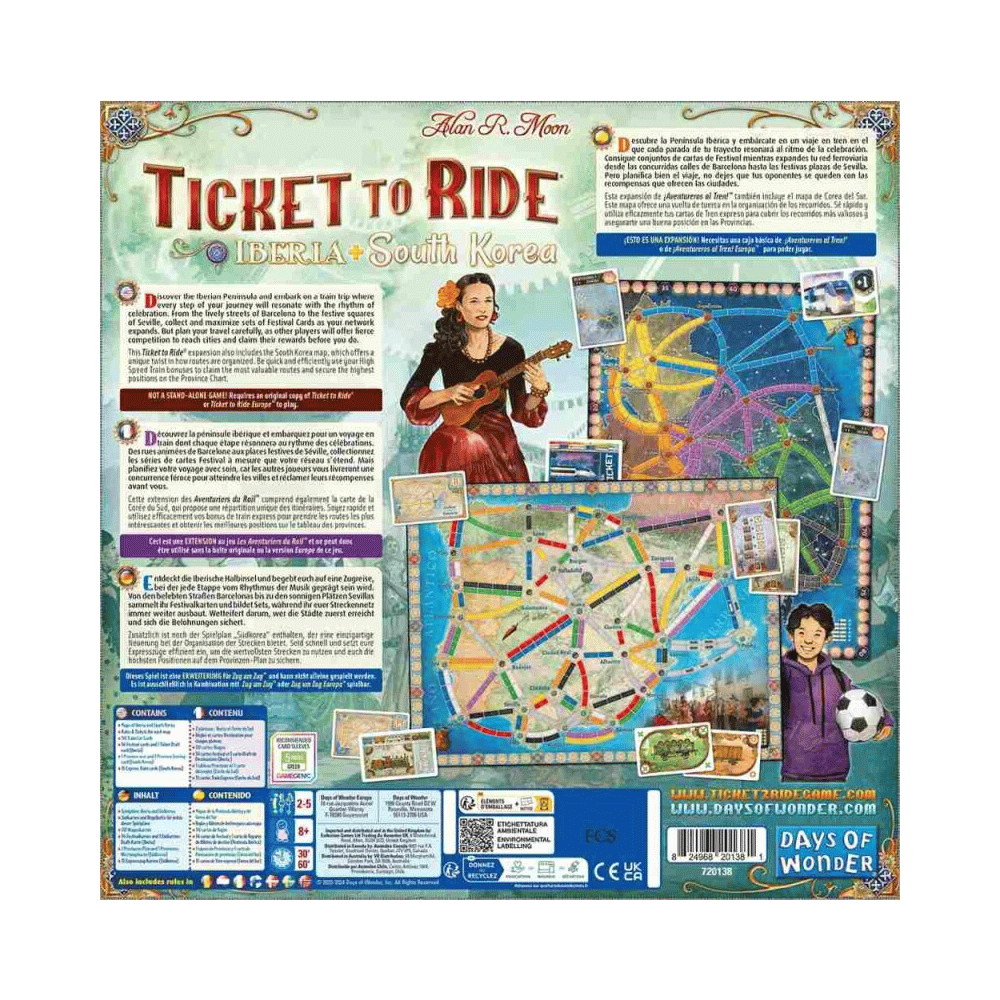 Ticket to Ride: Map #8 - Iberia & South Korea (ML) JEUX - Famille