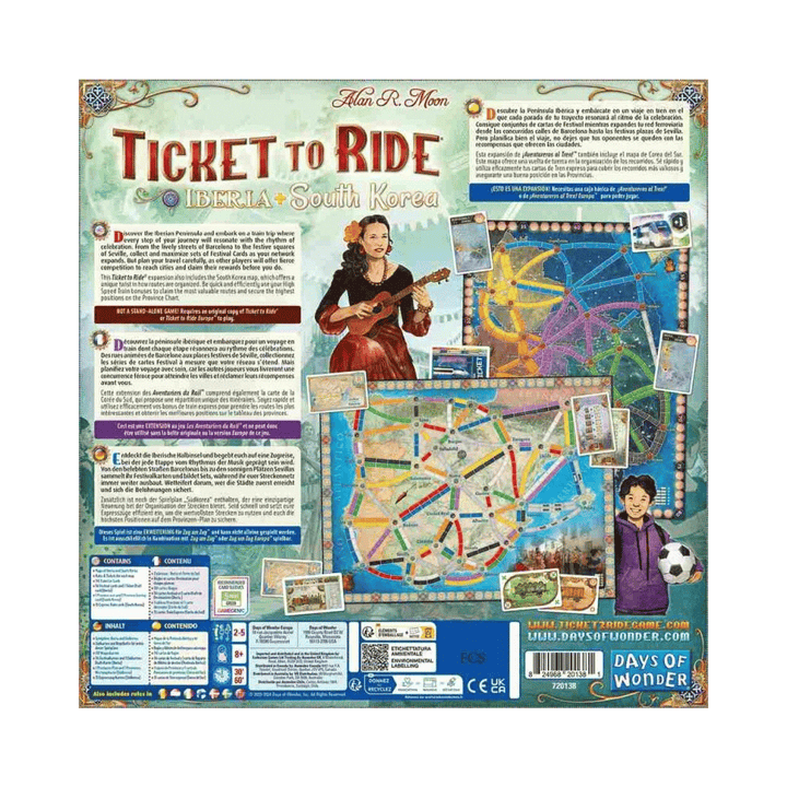 Ticket to Ride: Map #8 - Iberia & South Korea (ML) JEUX - Famille