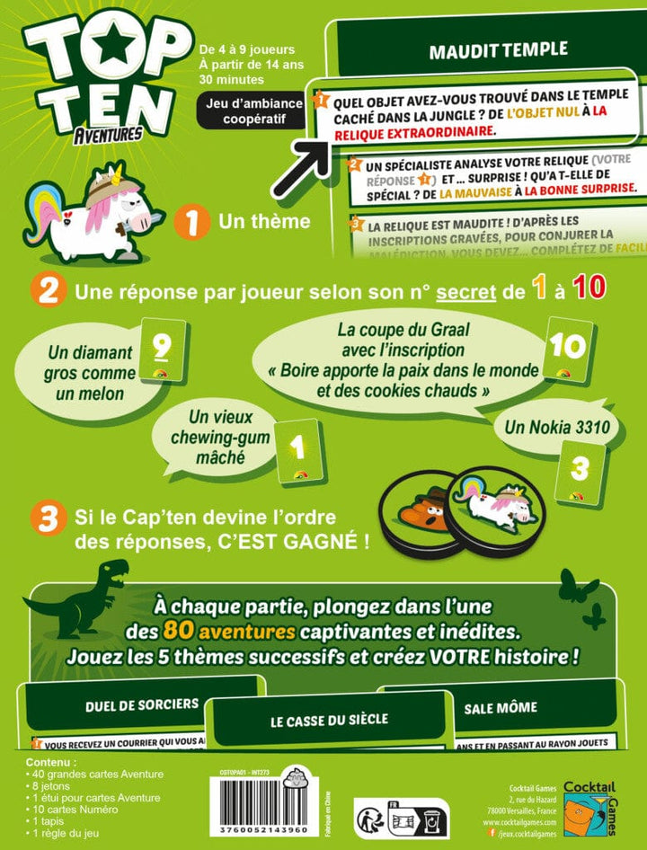 Top Ten Adventures (FR) JEUX - Ambiance-Party