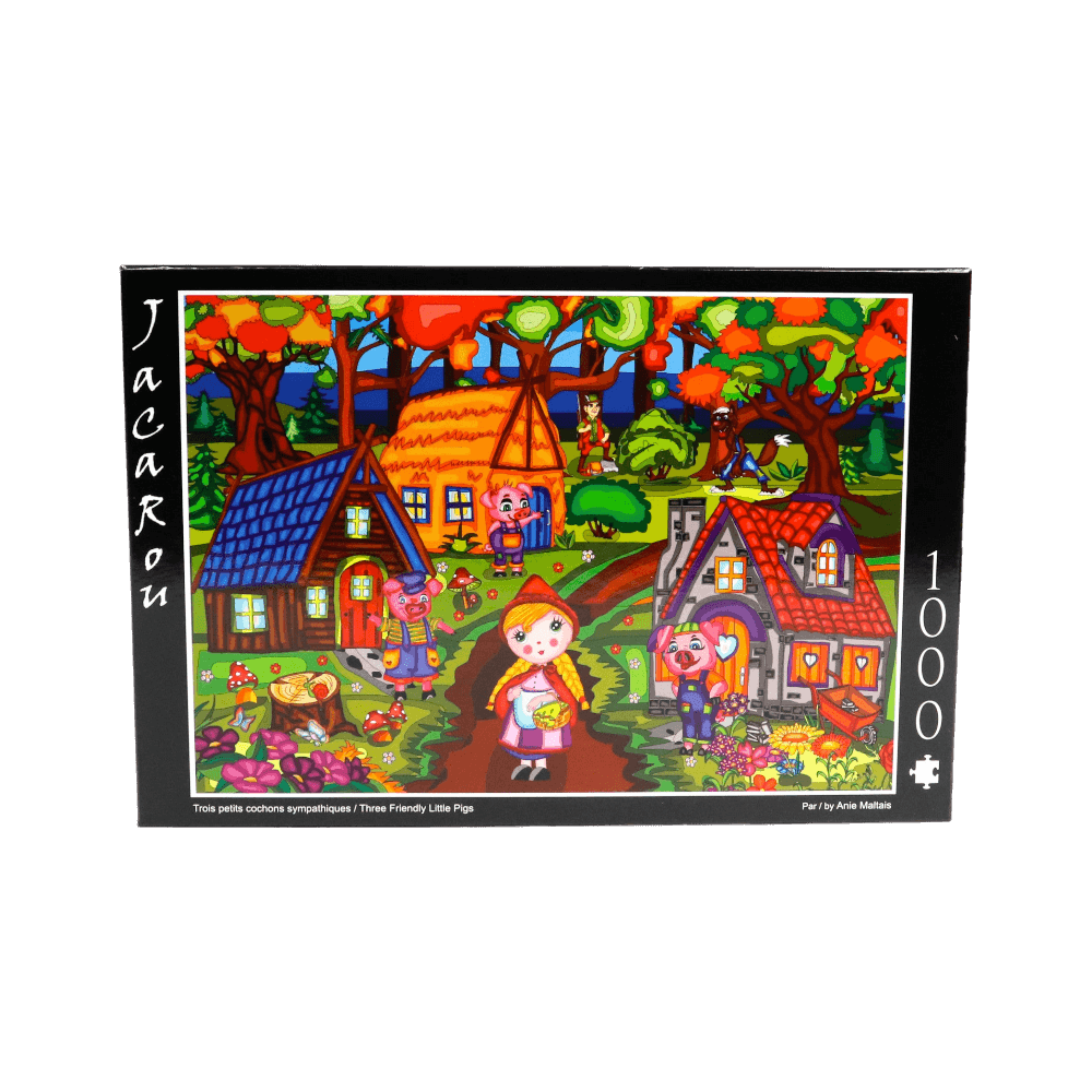 Trois petits cochons sympathiques | 3 Friendly Little Pigs (Puzzle 1000 pcs) CASSE-TÊTE - 1000 morceaux