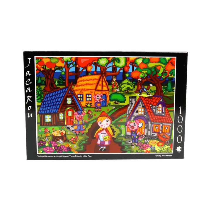 Trois petits cochons sympathiques | 3 Friendly Little Pigs (Puzzle 1000 pcs) CASSE-TÊTE - 1000 morceaux