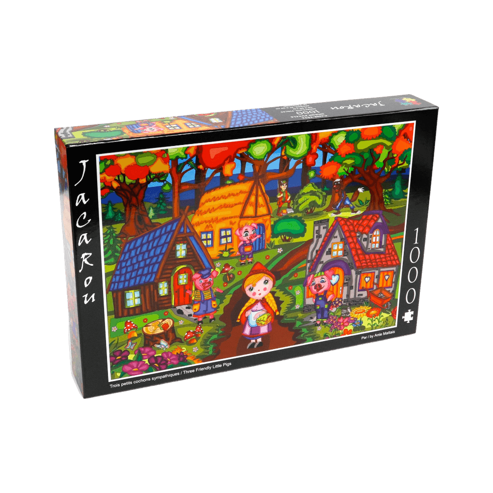 Trois petits cochons sympathiques | 3 Friendly Little Pigs (Puzzle 1000 pcs) CASSE-TÊTE - 1000 morceaux