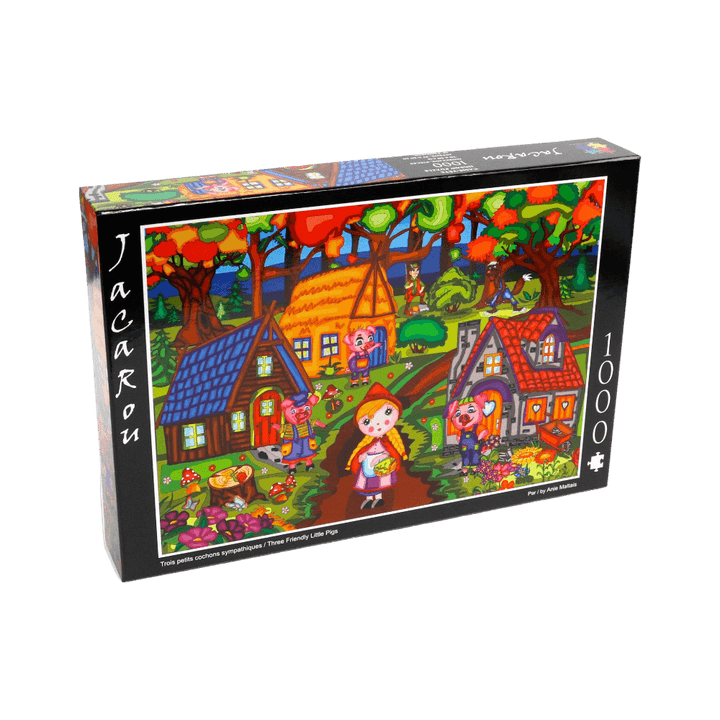 Trois petits cochons sympathiques | 3 Friendly Little Pigs (Puzzle 1000 pcs) CASSE-TÊTE - 1000 morceaux