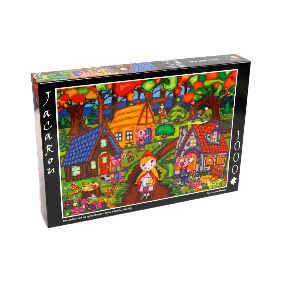 Trois petits cochons sympathiques | 3 Friendly Little Pigs (Puzzle 1000 pcs) CASSE-TÊTE - 1000 morceaux