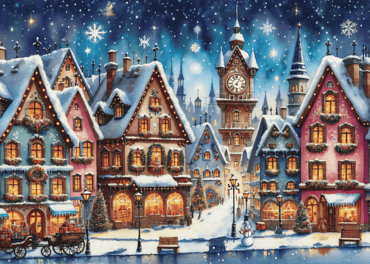 Twinkling Holiday Streets (1000 pcs) CASSE-TÊTE - 1000 morceaux