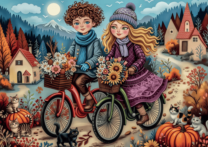 Two Bikes Together (1000pcs) CASSE-TÊTE - 1000 morceaux
