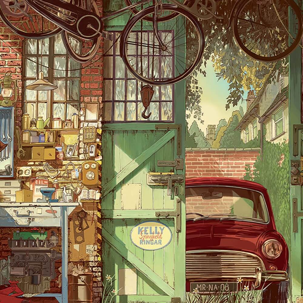 Vieux garage, Arly Jones | Old Garage, Arly Jones Educa Puzzle