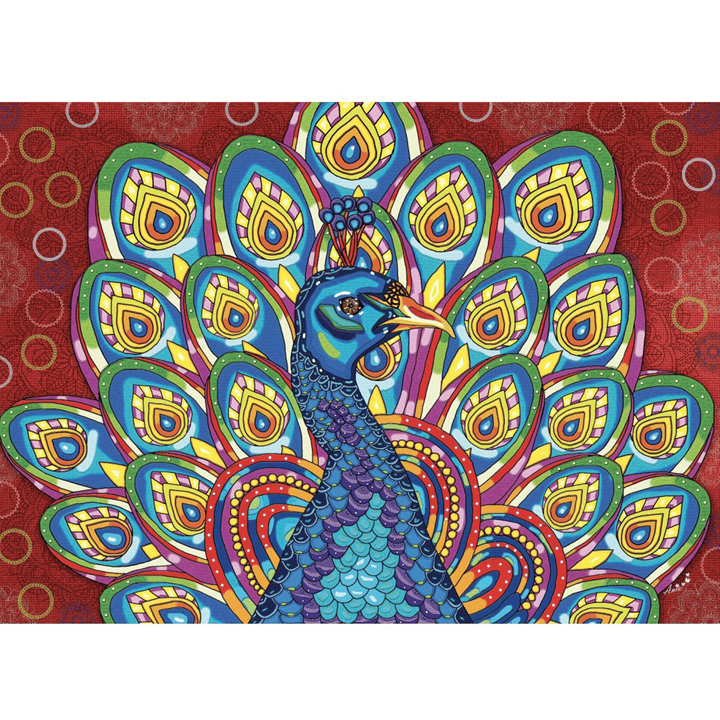 Un paon royal | Royal Peacock (1000 pcs) CASSE-TÊTE - 1000 morceaux