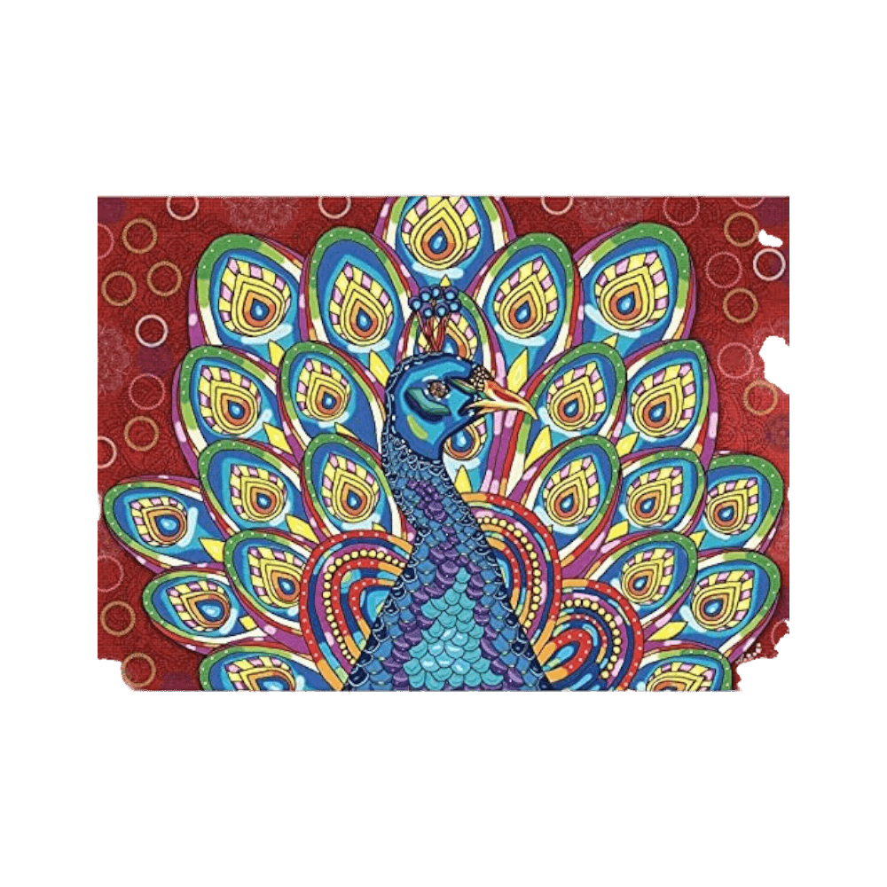 Un paon royal | Royal Peacock (1000 pcs) CASSE-TÊTE - 1000 morceaux