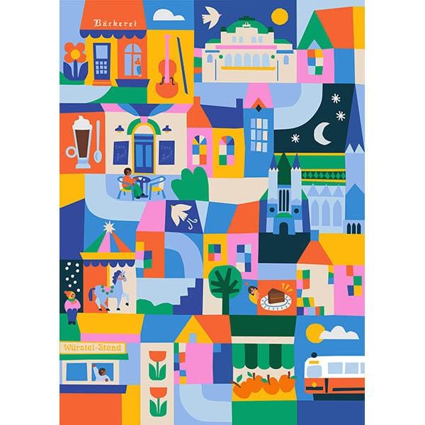 Une journee à Vienne, M.Van Neste (500 pcs) CASSE-TÊTE - 400 - 550 morceaux
