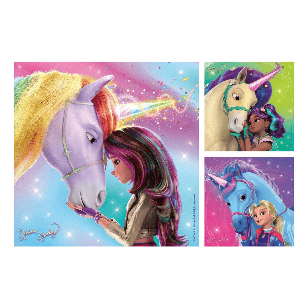Unicorn Academy (3x49pcs) CASSE-TÊTE - 25-49 morceaux