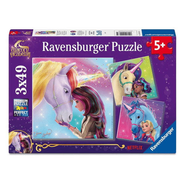 Unicorn Academy (3x49pcs) CASSE-TÊTE - 25-49 morceaux