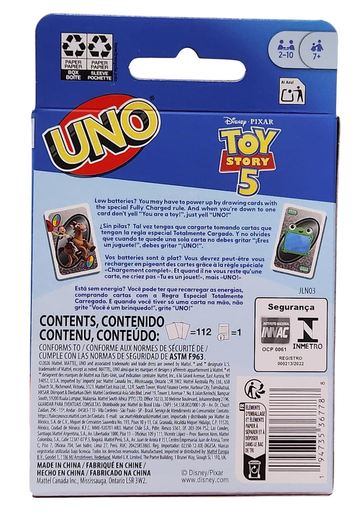 UNO Histoire de jouets 5 (ML) JEUX - Classiques