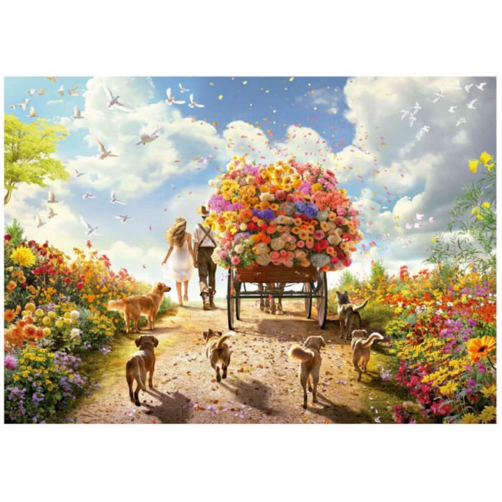 Transport de fleurs casse-tête Educa | Carrying Flowers Educa Puzzle