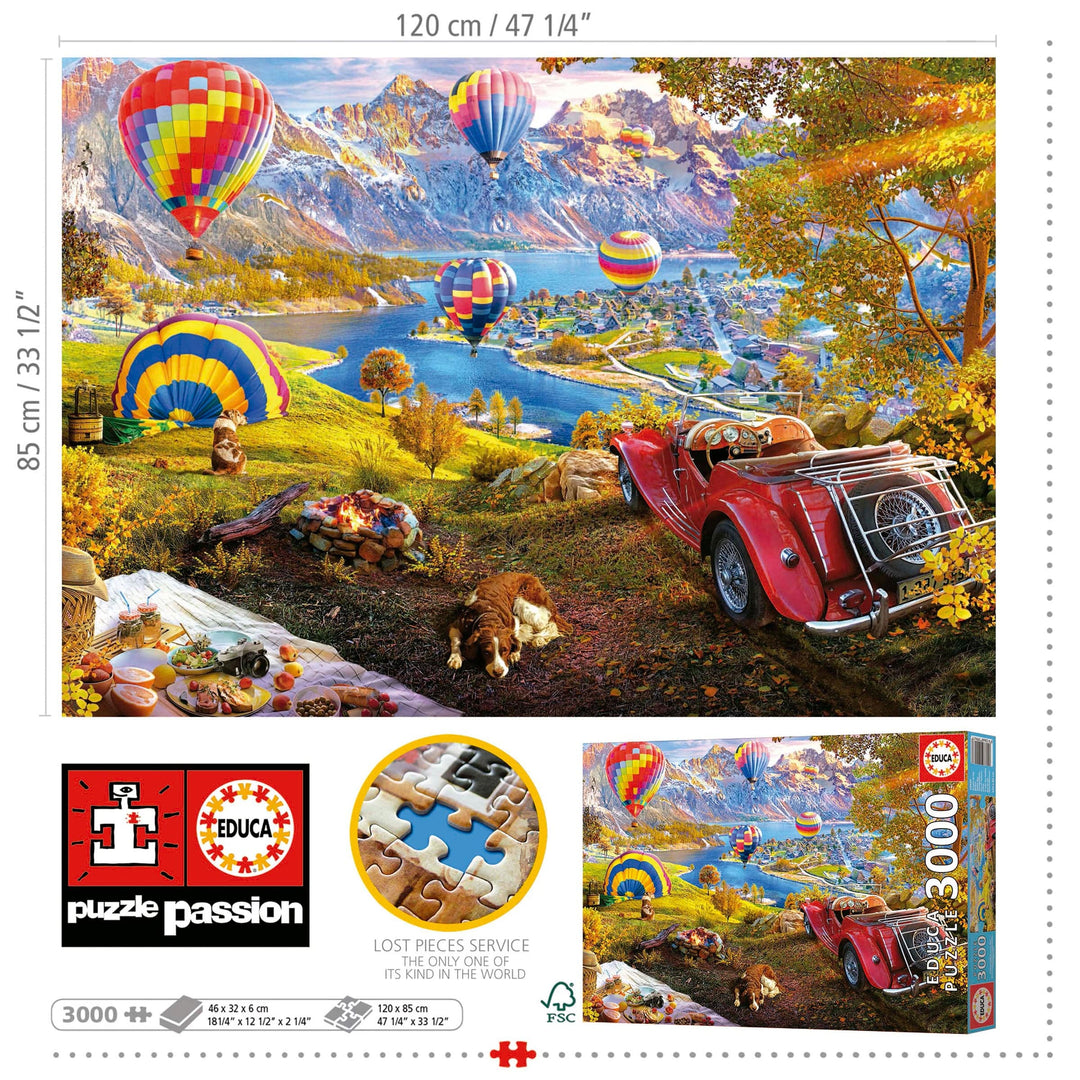 Vallée des Montgolfières (3000 pcs) CASSE-TÊTE - 3000 morceaux