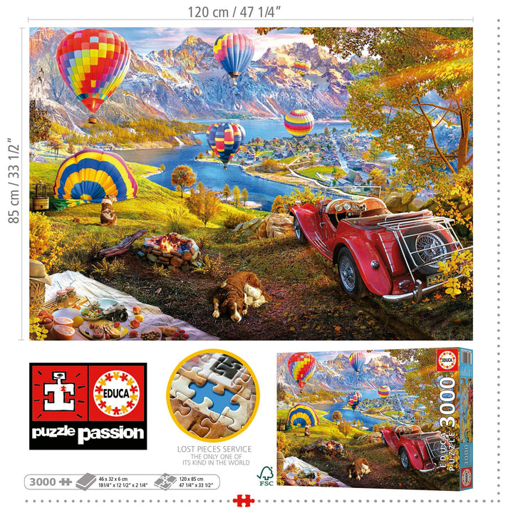 Vallée des Montgolfières (3000 pcs) CASSE-TÊTE - 3000 morceaux