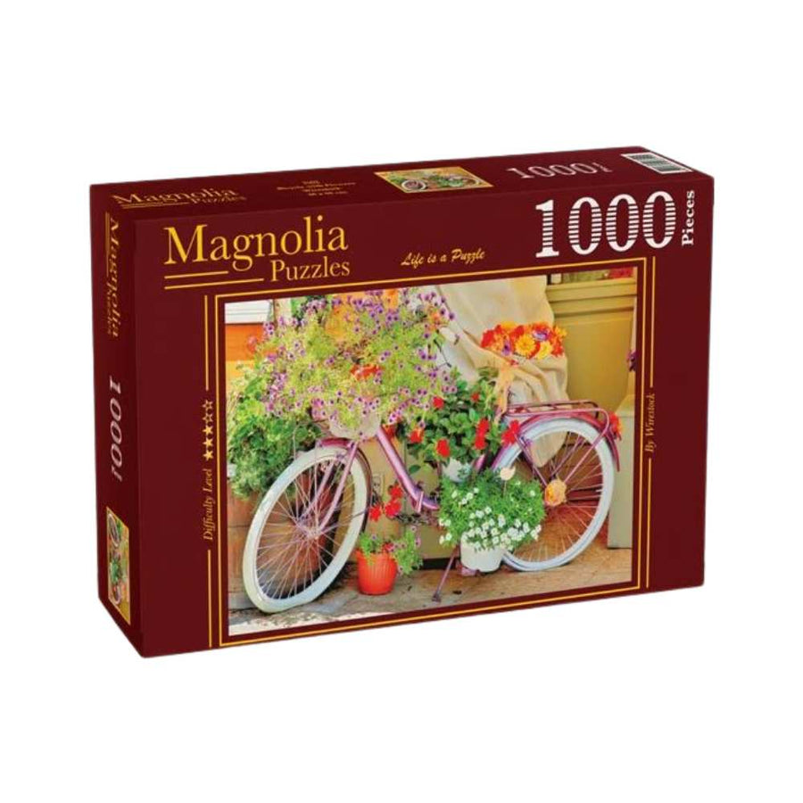 Vélo avec des fleurs (1000 pcs) CASSE-TÊTE - 1000 morceaux