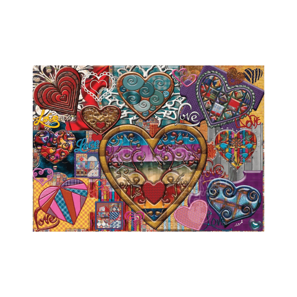 Cœurs de vitrail casse-tête JaCaRou puzzle | Achat en ligne Buy online