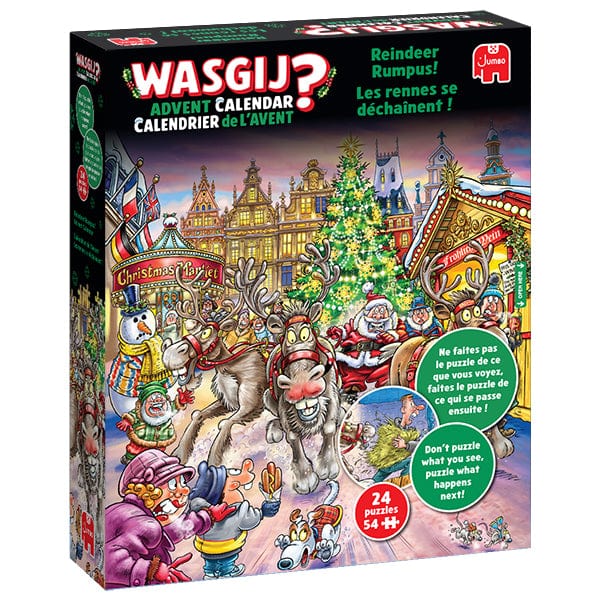 Wasgij - Calendrier Avent 2025 - Les rennes se déchaînent  (24 x 54 mcx) CASSE-TÊTE - Casse-tête Noël