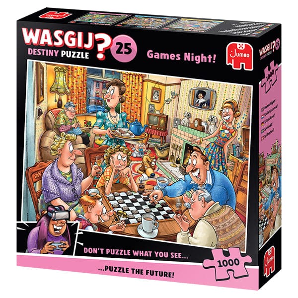 Wasgij Destiny 25 - Soirée jeux | Games Night! (1000pcs) CASSE-TÊTE - 1000 morceaux
