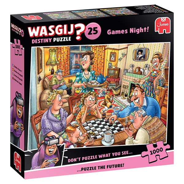Wasgij Destiny 25 - Soirée jeux | Games Night! (1000pcs) CASSE-TÊTE - 1000 morceaux