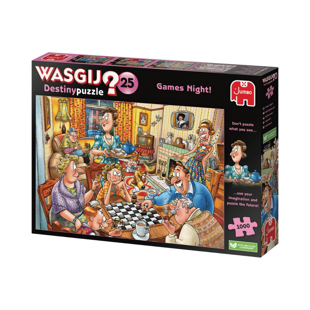 Wasgij - Destiny #25 - Soirées de jeux | Game Nights (Puzzle 1000 pc) CASSE-TÊTE - 1000 morceaux
