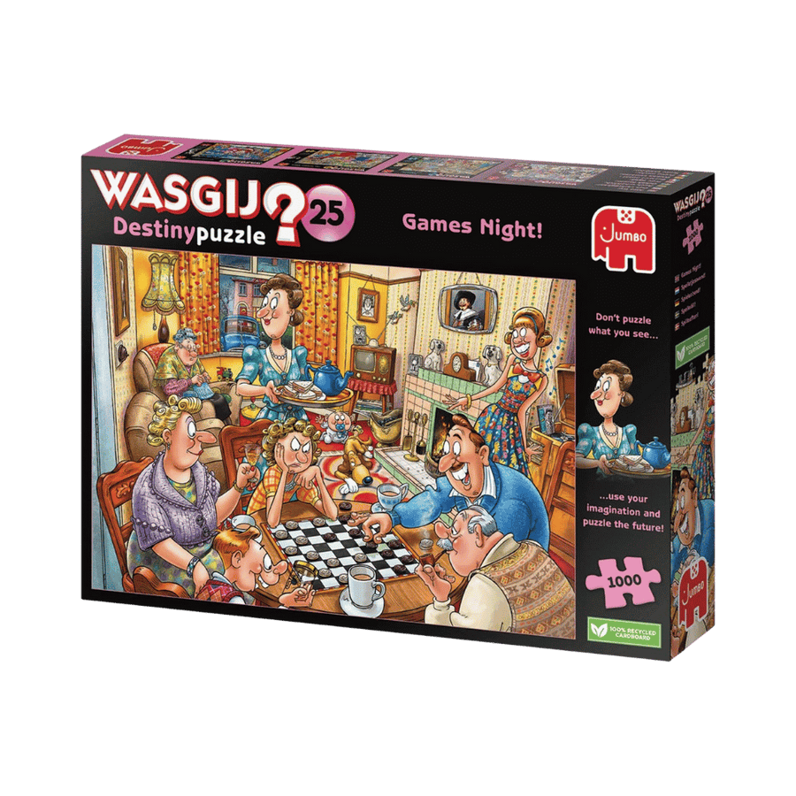 Wasgij - Destiny #25 - Soirées de jeux | Game Nights (Puzzle 1000 pc) CASSE-TÊTE - 1000 morceaux