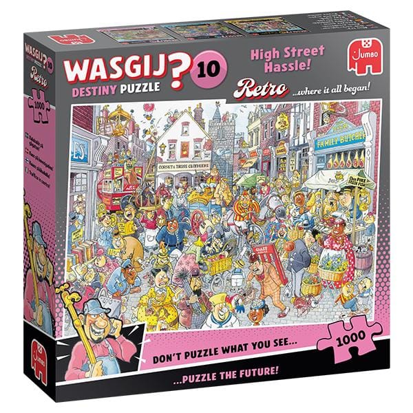 Wasgij Destiny Retro #10: Chaos dans la rue commerçante! (1000pcs) CASSE-TÊTE - 1000 morceaux
