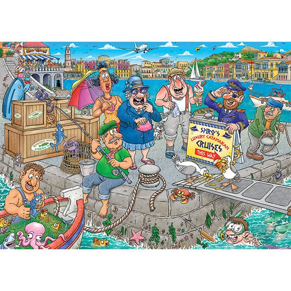 Wasgij Original 47 - Le radeau à la dérive | Boating Bedlam (1000 pcs) CASSE-TÊTE - 1000 morceaux
