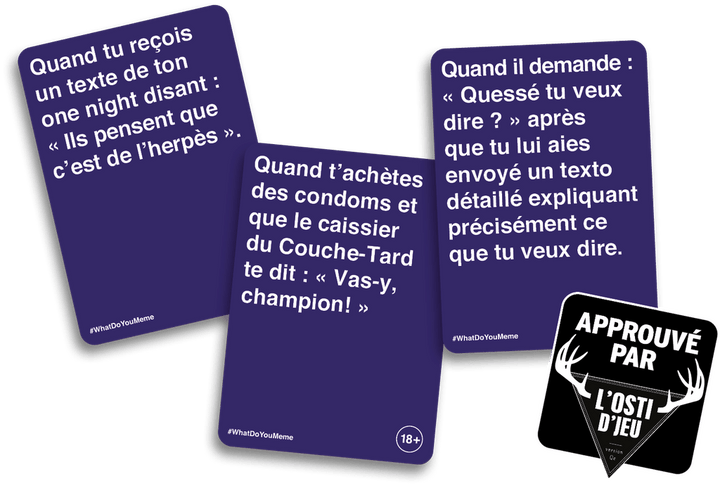 What Do You Meme? - Ext. 18+ Éd. Québécoise - FR JEUX - Ambiance-Party