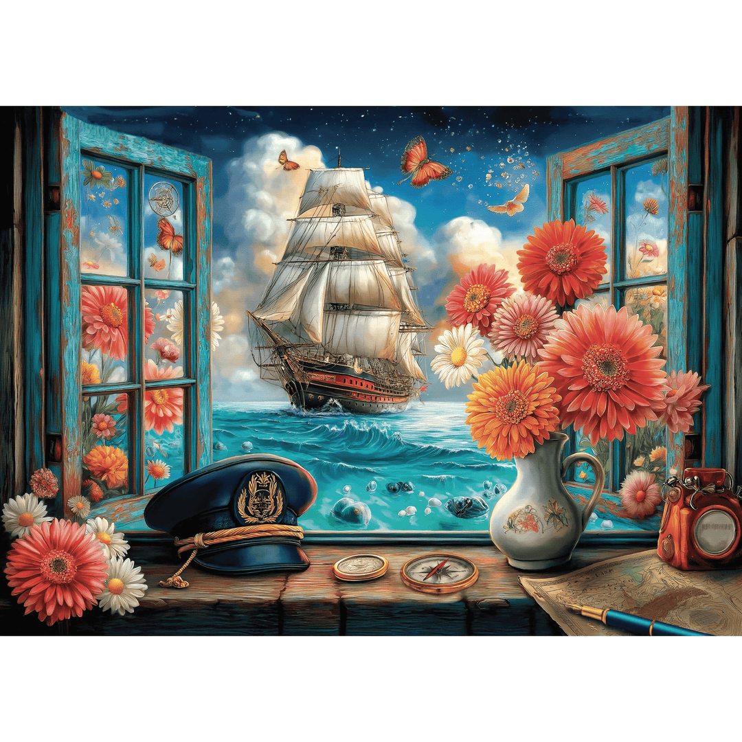 Window Sea View (1000pcs) CASSE-TÊTE - 1000 morceaux