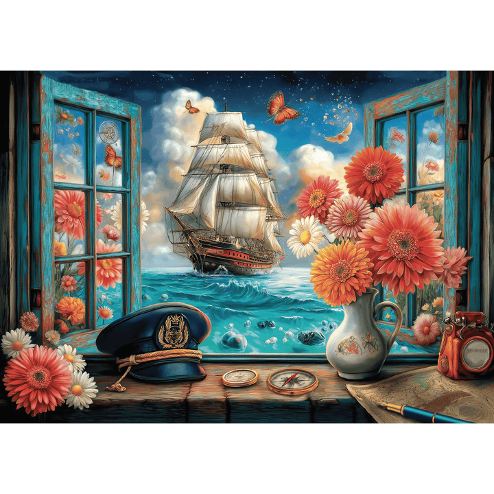 Window Sea View (1000pcs) CASSE-TÊTE - 1000 morceaux