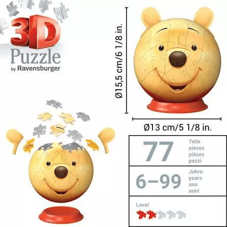 Winnie the Pooh 3D a/oreilles (72pcs) CASSE-TÊTE - Casse-tête 3D