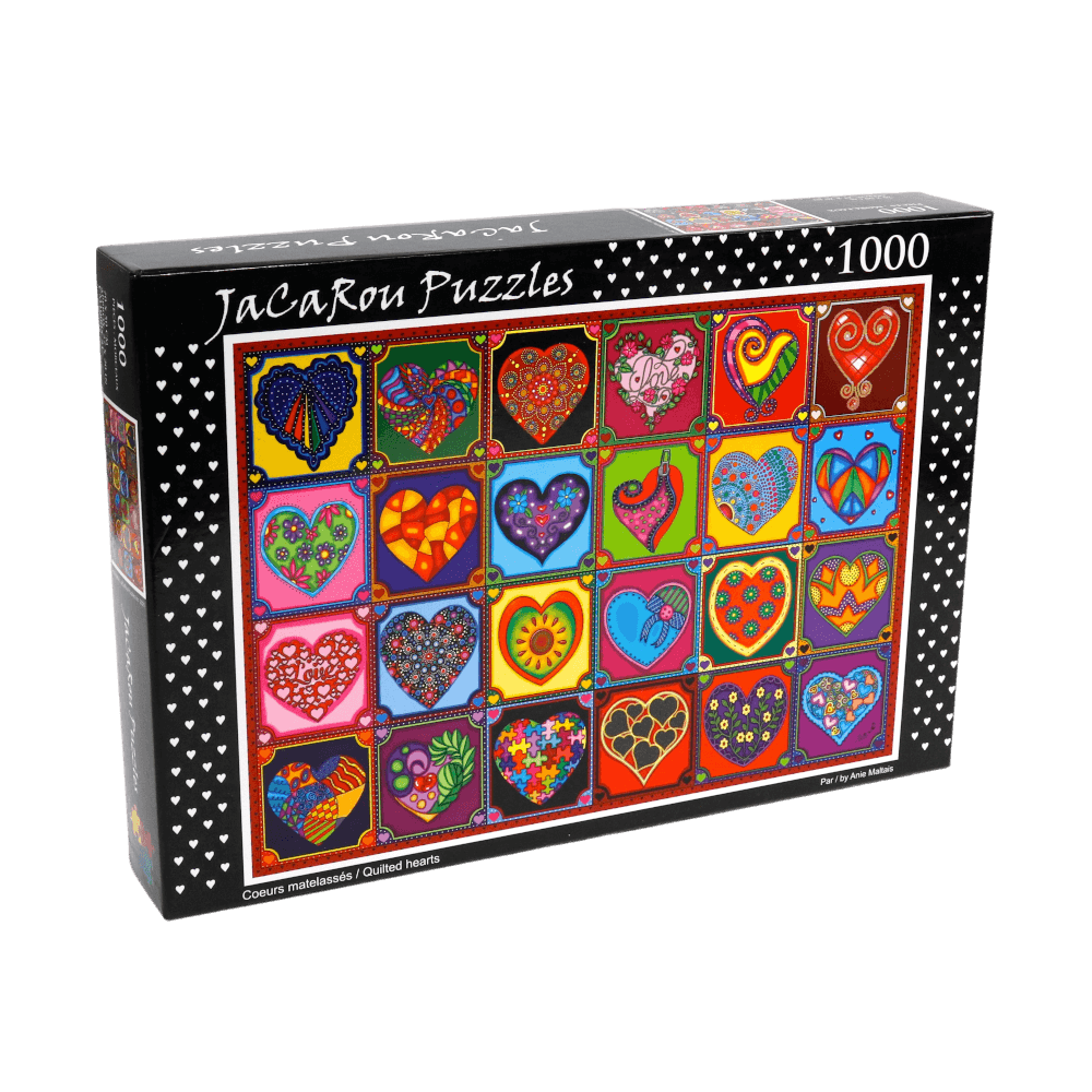 Coeurs matelassés | Quilted Hearts | Casse-tête JaCaRou puzzle