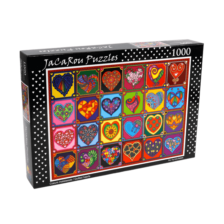 Coeurs matelassés | Quilted Hearts | Casse-tête JaCaRou puzzle