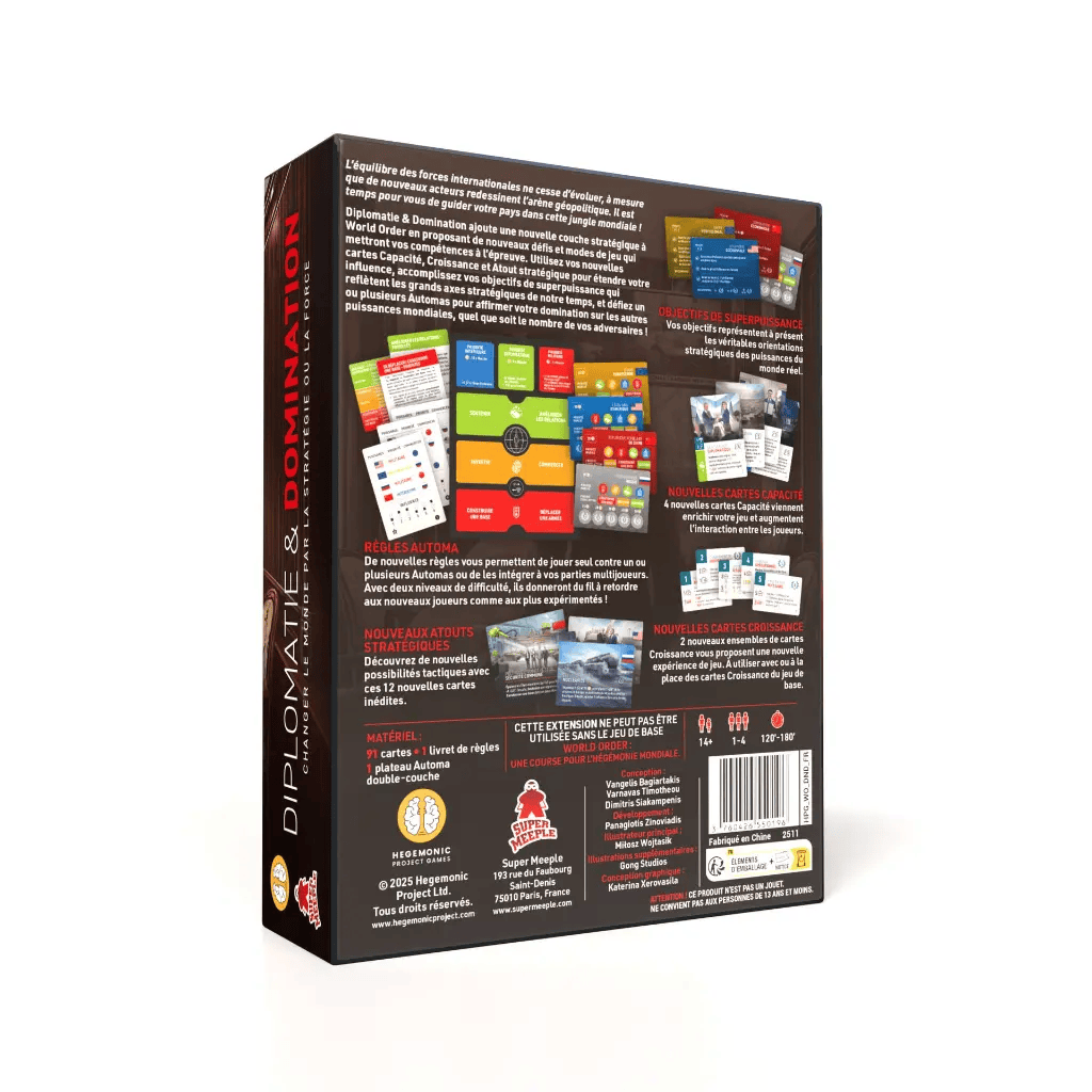 World Order : Ext. Diplomatie &amp; Domination (FR) JEUX - Stratégie - Stratégie avancé