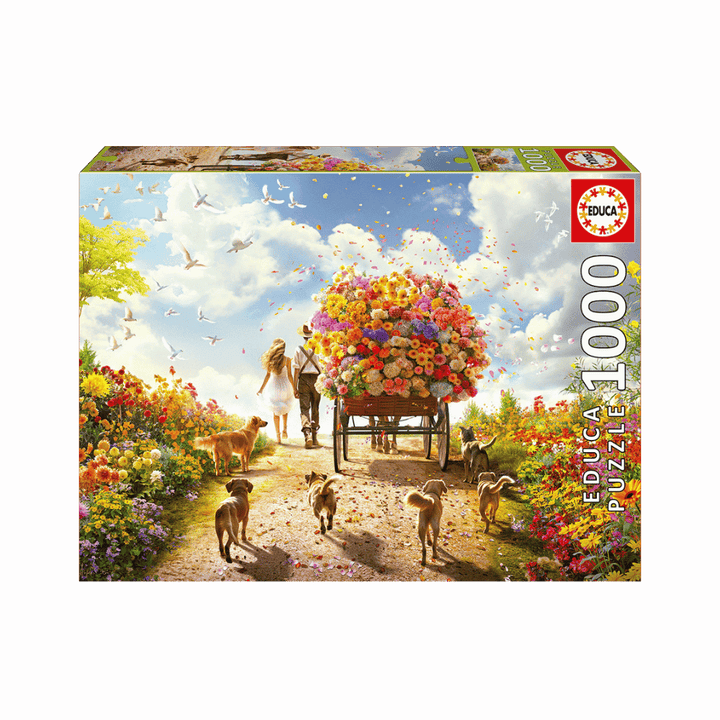Transport de fleurs casse-tête Educa | Carrying Flowers Educa Puzzle