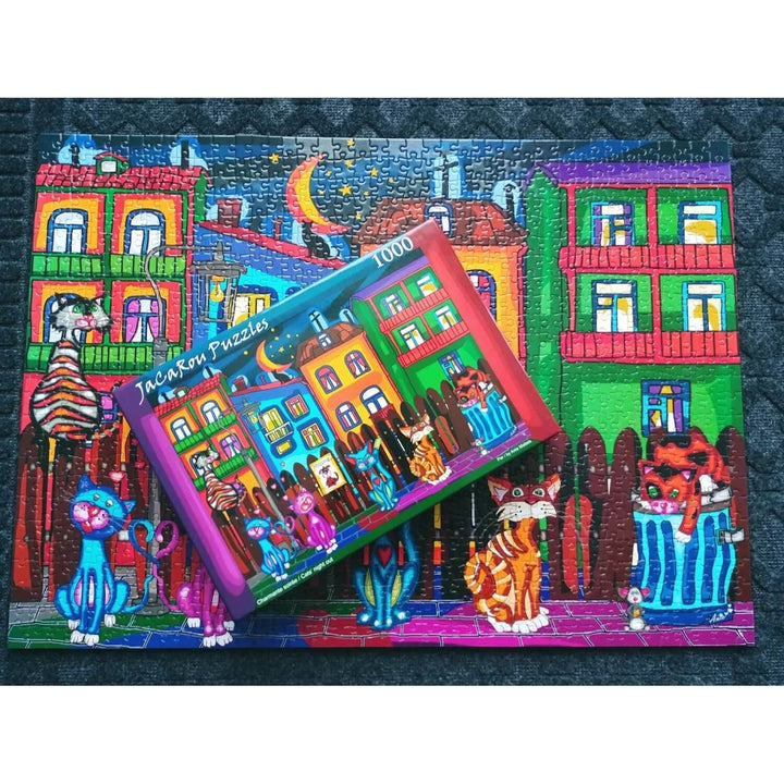 Charmante soirée casse-tête JaCaRou | Cats’ Night Out Puzzle JaCaRou