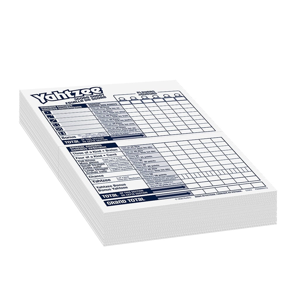 Yahtzee tablette de point Refresh (ML) JEUX - Classiques