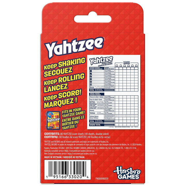 Yahtzee tablette de point Refresh (ML) JEUX - Classiques