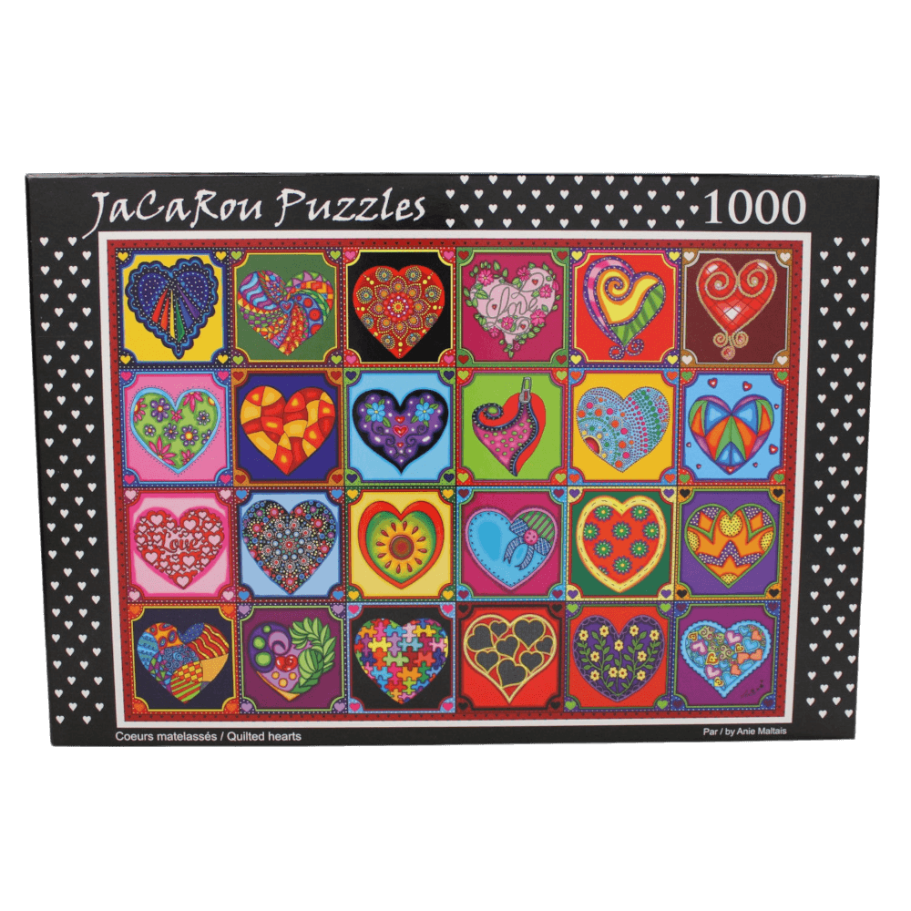 Coeurs matelassés | Quilted Hearts | Casse-tête JaCaRou puzzle