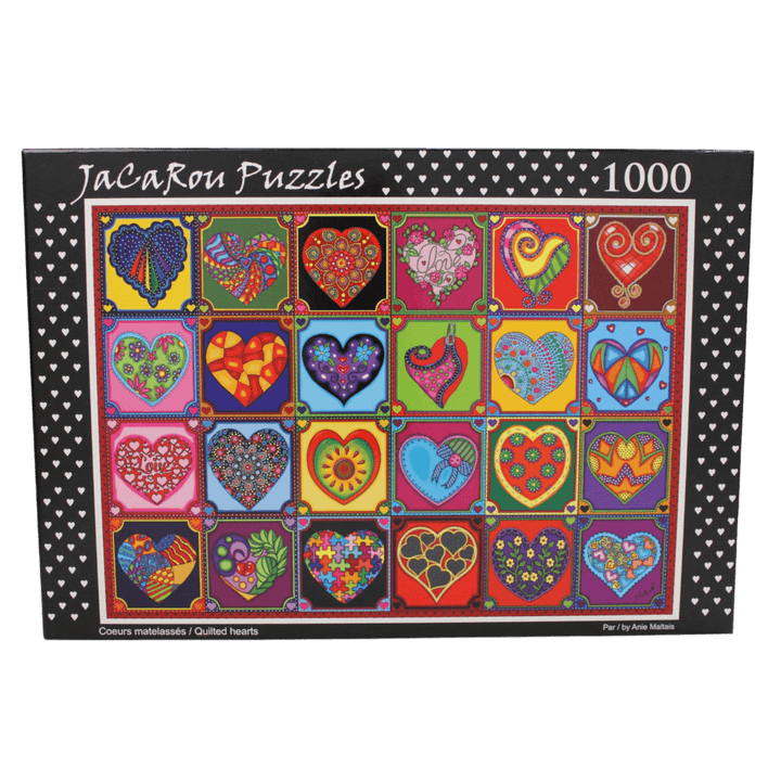 Coeurs matelassés | Quilted Hearts | Casse-tête JaCaRou puzzle