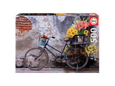Puzzle 500: Bicyclette avec fleurs