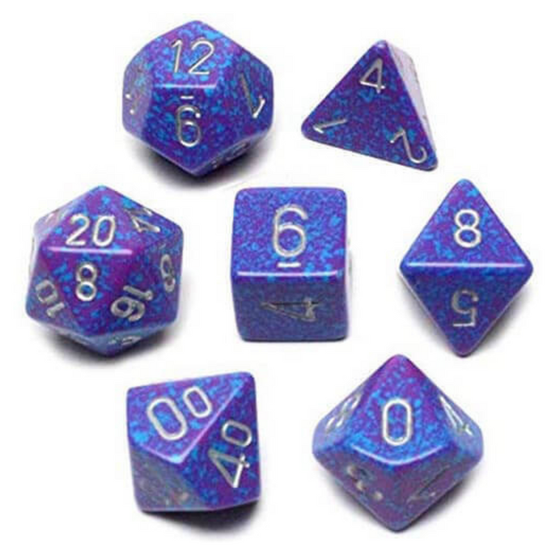 Chessex Speckled: 7Pc Silver Tetra Dice- Dés